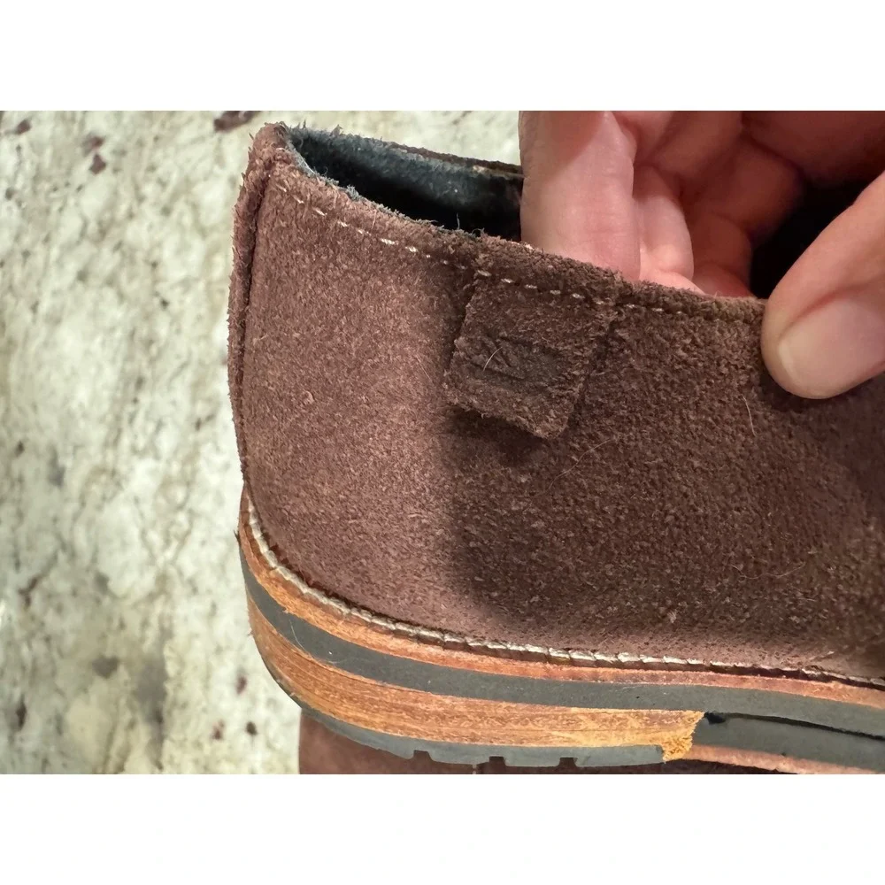 Ben Sherman Mens Brown Suede Derby Lace Up Oxford Shoes Size 11